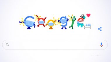 Google Doodle on October 16: Search Engine Shows 'COVID Vaccine Near Me', Urges to Wear a Mask and Save Lives with Illustration (View Pic)