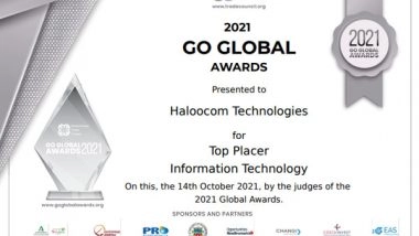 Business News | International Trade Council Awards the Go Global 2021 Award to Haloocom