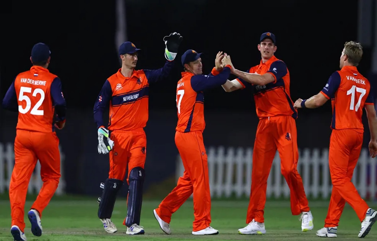 Wicket - Scott Edwards - Netherlands v Sri-Lanka ICC T20WC 2022