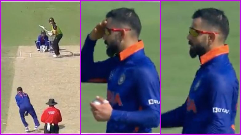 Virat Kohli Bowling Video: Watch Indian Cricket Team Captain Against Australia During ICC T20 World Cup 2021 Practice Match