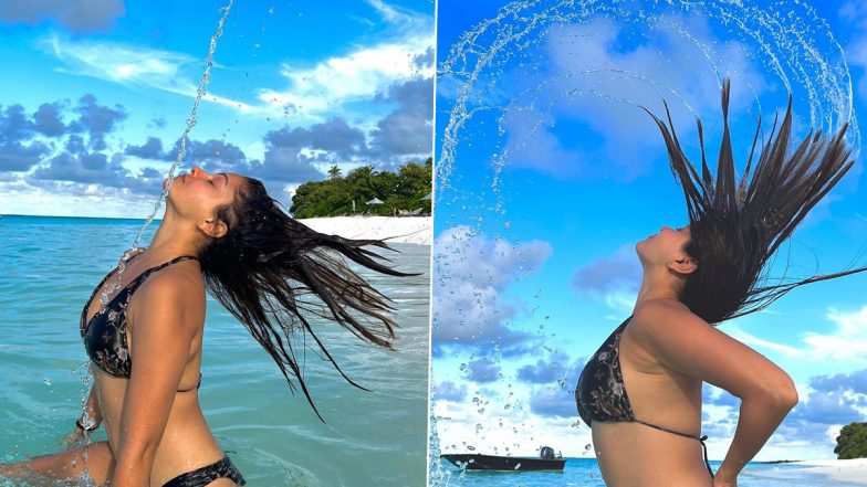 Rubina Dilaik Dons A Bikini And Nails The Wet Hair Flip! Checkout Boss Ladys Pictures From Her Maldivian Vacay