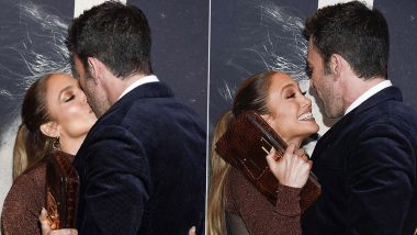 Jennifer Lopez and Ben Affleck Are Absolute Couple Goals As They Kiss Each Other at The Last Duel Premiere; Check Out Their Viral Pics Here!