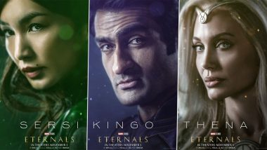 Eternals: Gemma Chan As Sersi, Kumail Nanjiani As Kingo, Angelina Jolie As Thena – Marvel Studios Release Character Posters Of 10 Superheroes