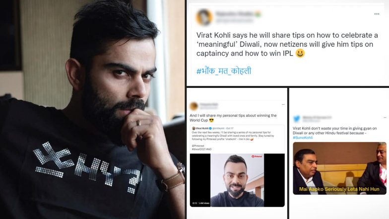 Virat Kohli’s Pinterest Ad on Diwali 2021 Tips Go Up in Flames, Check How Angry Netizens Reacted to His Video