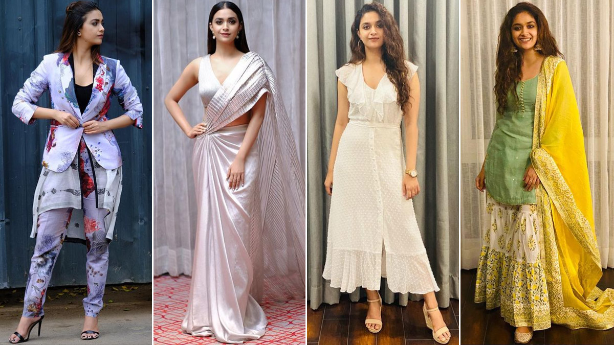 Fashion News, Keerthy Suresh Birthday: 7 Outfits That We'd Like to Steal  From Her Wardrobe (View Pics)