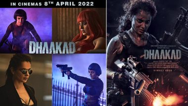 Dhaakad New Release Date: Kangana Ranaut, Arjun Rampal and Divya Dutta’s Film To Release in Theatres on April 8, 2022!