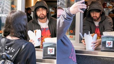 Eminem Is Taking Orders! The Real Slim Shady Spotted Serving Customers at His Mom’s Newly Opened Restaurant Mom’s Spaghetti