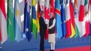 World News | PM Modi Arrives at Convention Centre in Rome for G20 Summit