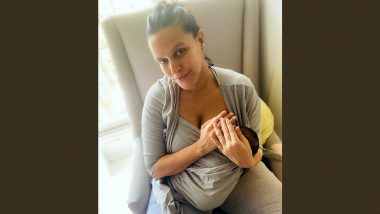 Neha Dhupia Shares a Powerful Picture of Herself Breastfeeding Her Newborn Son, Says ‘Freedom To Feed’