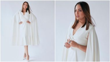 Yo or Hell No? Sonakshi Sinha's White Cape Dress By Gauri & Nainika