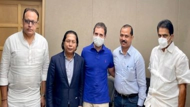 India News | Ahead of Meghalaya By-polls, Rahul Gandhi Meets Mukul Sangma, Other Leaders