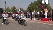 India News | Rajnath Singh Flags off BRO's Motorcycle Expedition, Presides over Breakthrough Blast of Sela Tunnel Virtually