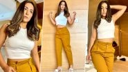 Hina Khan&rsquo;s Fashionable &lsquo;Thoughtful Tuesday&rsquo; Sees Her in a Crop Top and High-Waist Pants (View Pics)