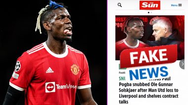 Paul Pogba Hits Out at the Sun for Publishing Fake News, Shares Snap of Report and Writes, ‘Big Lies To Make Headlines’