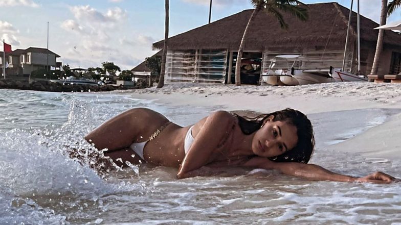 Disha Patani Stuns In A White Bikini, Netizens Go Gaga Over Her Sexy Beach Pic