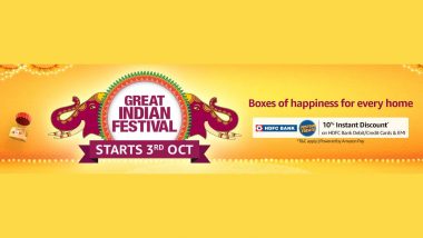 Amazon Great Indian Festival Sale 2021 To Begin at Midnight for Prime Members; Check Discounts & Offers on Smartphones, Appliances & More