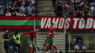 Cristiano Ronaldo Reacts After Scoring 112th Goal for Portugal Against Qatar in International Friendlies