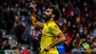 Mohamed Salah Scripts MAJOR Records for Liverpool After a Brace Against Atletico Madrid in UCL 2021-22 (Watch Goal Highlights)