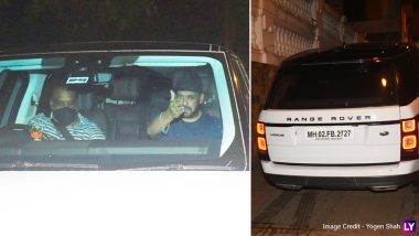 Aryan Khan Drug Case: Salman Khan Pays a Visit to Shah Rukh Khan at his Residence In Mumbai (View Pics)
