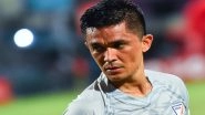 Sunil Chhetri Breaks Pele&rsquo;s International Goal Scoring Record After a Brace Against Maldives in SAFF Championship 2021 (Watch Goal Highlights)