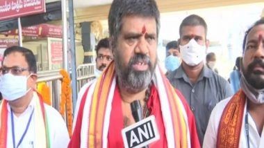 India News | Andhra Tourism Minister Visits Kanaka Durga Temple on 2nd Day of Navratri