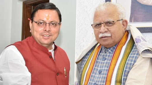 Uttarakhand CM Pushkar Singh Dhami Thanks Manohar Lal for Providing Rs 5 Cr Financial Assistance for Rain-Affected State