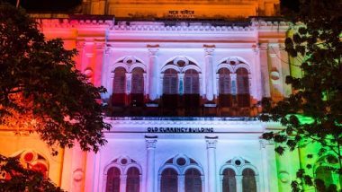 Old Currency Building in Kolkata Illuminated in Colours of Tricolour to Mark India's 100 Crore COVID-19 Vaccination Milestone (See Pics)
