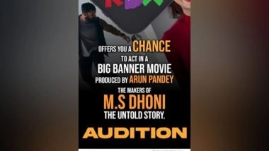 Business News | RDX Play Kickstarts Auditions for New Talent for Upcoming Movies