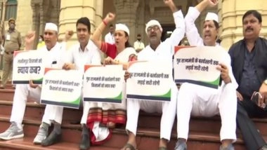 India News | Cong Protests Outside UP Assembly, Demands Dismissal of MoS Teni