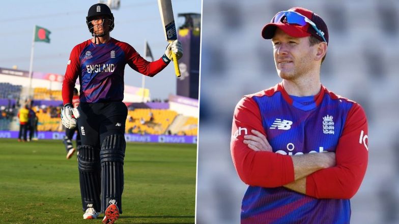 Eoin Morgan Will Miss Jason Roy in the T20 World Cup 2021 Semi-Final, Says He’s Blessed To Have Top-Order Batsmen To Cover Him Up