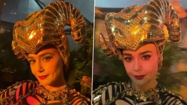 Preity Zinta Dresses Up in All Golden Costume for Halloween 2021! (Watch Video)