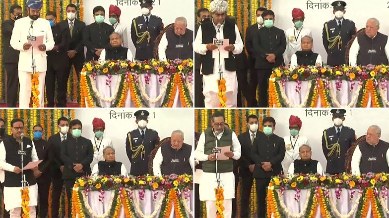 Rajasthan Cabinet Reshuffle: Mahendrajeet Singh Malviya, Ramlal Jat, Mahesh Joshi, Vishvendra Singh Among 15 MLAs Sworn in as Ministers in Ashok Gehlot-Led Govt