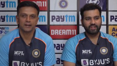 Head Coach Rahul Dravid Recalls First Encounter With Young Rohit Sharma Ahead of India vs New Zealand 1st T20I 2021 (Watch Video)