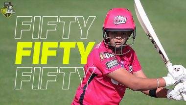 Shafali Verma Rescues Sydney Sixers by Smashing a 40-Ball Half Century Against Adelaide Strikers in the Women’s Big Bash League 2021