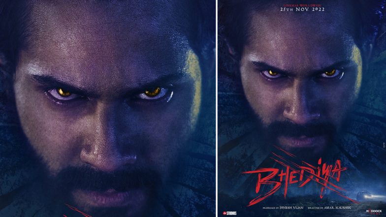 Bhediya Poster: Varun Dhawan, Kriti Sanon Starrer Horror-Comedy Gets a New Release Date, To Hit the Theatres on November 25 Next Year (View Pic)