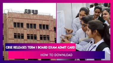 CBSE Releases Term 1 Board Exam Admit Card; Here Is How To Download