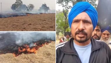 Punjab Farmers Burn Stubble, Say Stubble Burning Won’t Stop Until and Unless Demands Are Met; See Photos
