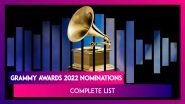 Grammy Awards 2022 Nominations: Complete List
