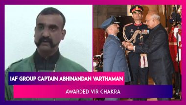 IAF Group Captain Abhinandan Varthaman Awarded Vir Chakra For Downing Pakistan Air Force Jet In 2019 Dog Fight