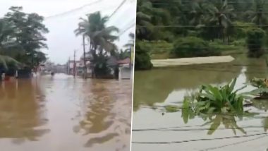 Kerala Rains: Heavy Rainfall Lashes The State, Roads in Pathanamthitta District Waterlogged; Watch Video