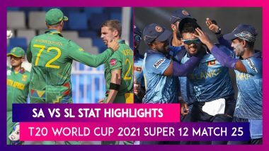 SA vs SL Stat Highlights T20 World Cup 2021: Wanindu Hasaranga Shines Despite Defeat