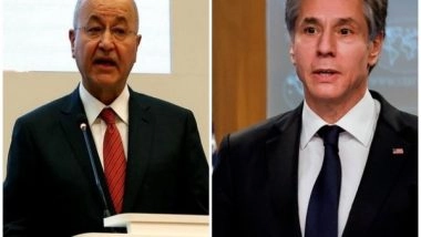 World News | Blinken, Iraq President Discuss Assassination Attempt on Prime Minister Mustafa Kadhimi