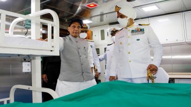 India News | INS Visakhapatnam Commissioned into Indian Navy in Presence of Rajnath Singh