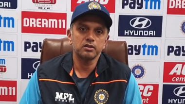India vs New Zealand 1st Test, 2021: Head Coach Rahul Dravid Lauds Ravichandran Ashwin After Spinner Achieves Record Milestone in Kanpur (Watch Video)