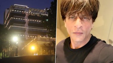 Shah Rukh Khan’s House Mannat Lights Up Ahead of Superstar’s Birthday and Diwali Celebrations (View Pic)