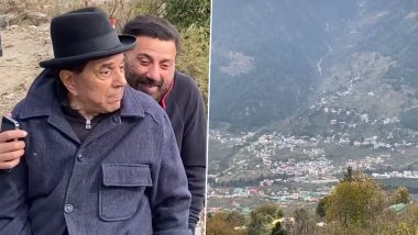 Dharmendra Shares Priceless Moments With His Son Sunny Deol as They Enjoy Vacation on Himachal Pradesh (Watch Video)