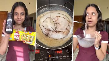Foodstagrammer Cooks Maggi with Milk and Chocolate Sauce, Leaves Netizens Angry Over Bizarre Maggi Recipe Video