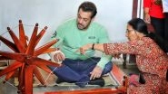 Salman Khan Visits Sabarmati Ashram in Ahmedabad, Antim Actor Tries His Hands at &lsquo;Charkha&rsquo;