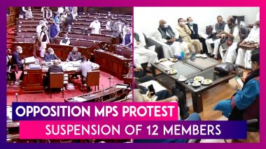 Opposition Mps Protest Suspension Of 12 Members, VP Venkaiah Naidu Says 'We Were Forced To Do It'