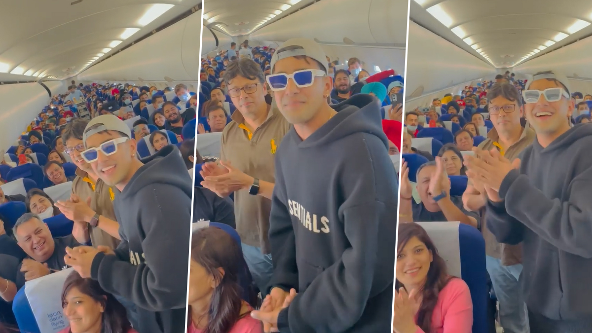 Jass Manak Sex Videos - Jass Manak Entertains Flight Passengers '4000 Ft Up in the Air' With His  Hit Song 'Tenu Lehenga' (Watch Video) | LatestLY